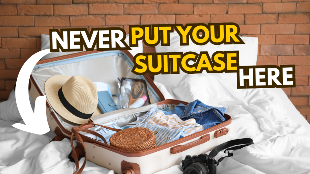 Never put Your suitcase on your bed